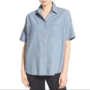 Madewell 'Courier' Chambray Short Sleeve Shirt